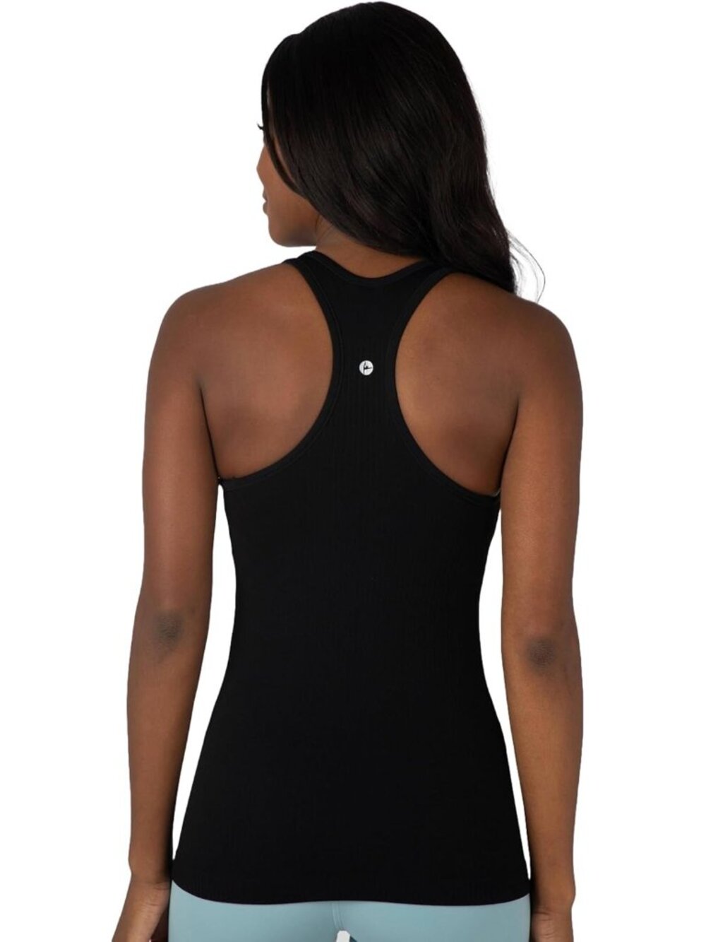 2/$30 90 Degree by REFLEX Rib Seamless Ayla Tank Top Black Large #A2089 - Picture 5 of 8